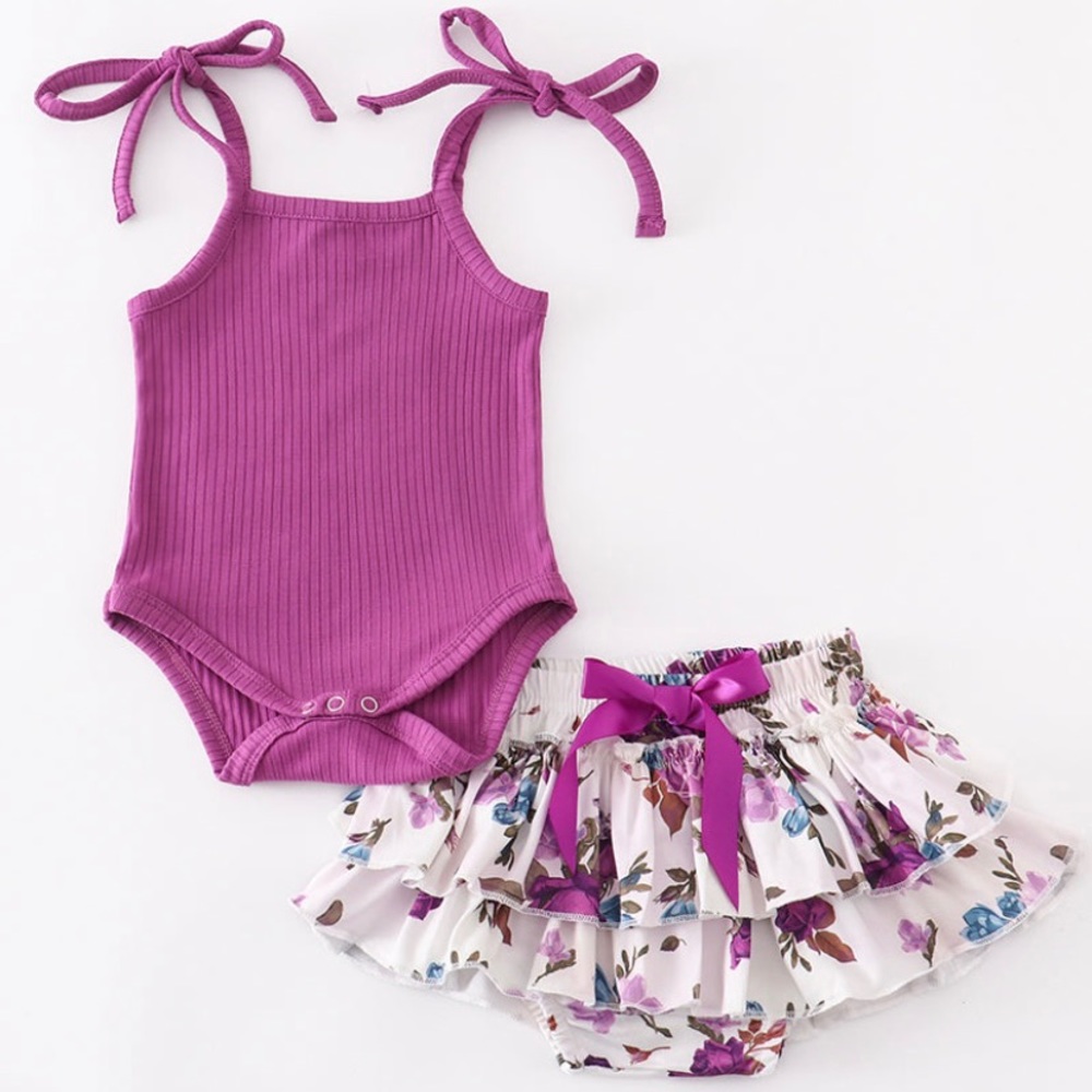 Purple flower set